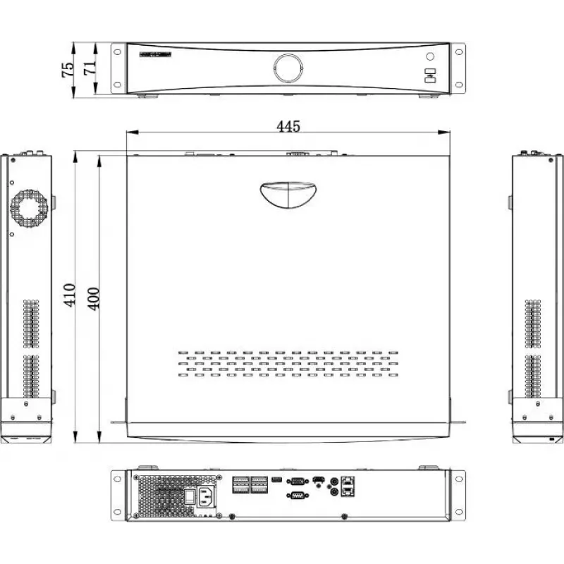 Hikvision DS-7716NXI-K4(D) 16 kanālu AcuSense DVR/NVR, 4K HDMI, 4 SATA, H.265+
