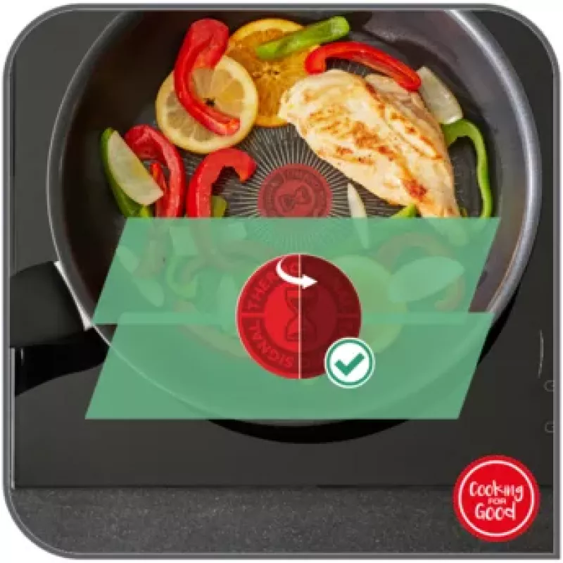 TEFAL Easy Plus Cepšanas panna 24 cm, fiksēts rokturis, melna, titāna nepiedegoša, nav indukcijai
