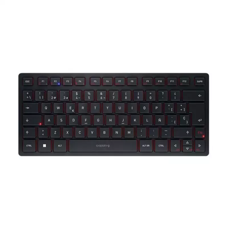 CHERRY KW 9200 MINI bezvadu tastatūra melna spāņu izkārtojums