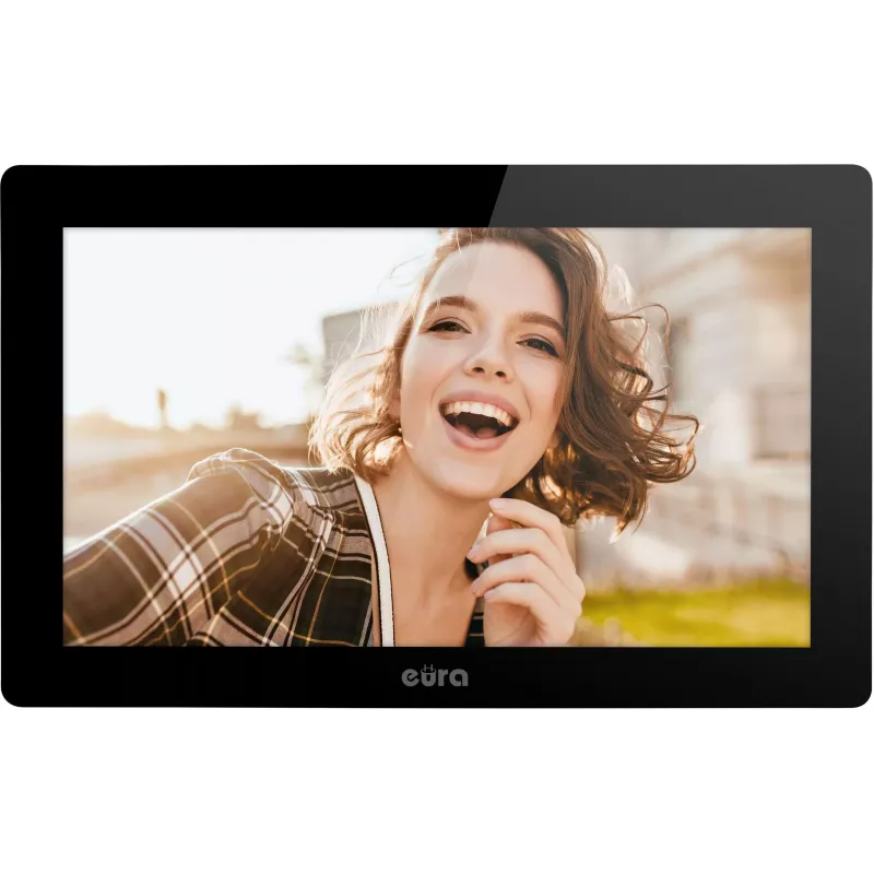 EURA VDP-86A3 10-Inch Black Video Door Phone Monitor with Tuya Smart App