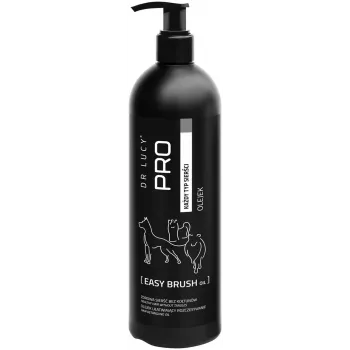 DR LUCY PRO EASY BRUSH OIL 0.5 L - Atšķetināšanas un kondicionējoša izskalojamā eļļa suņiem