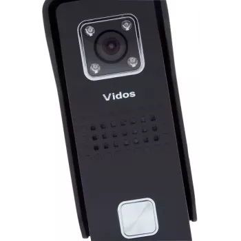 VIDOS S6B Āra durvju panelis - Sudrabs/Pelēks, 4-vadu, IP65, IR nakts redzamība