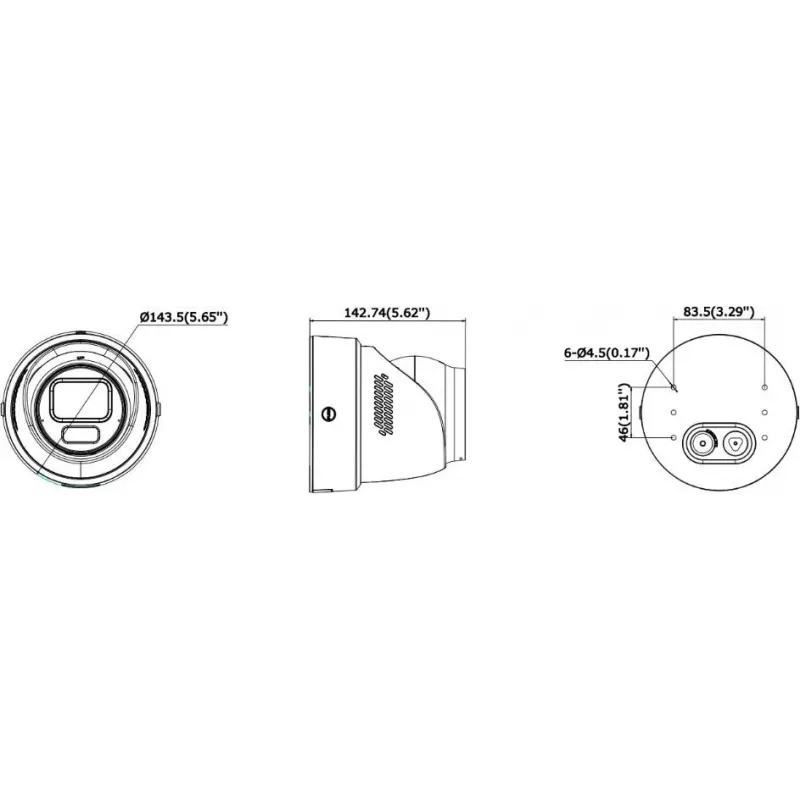 Hikvision Smart Hybrid Light ar ColorVu motorizētu varifokālu (DS-2CD2H47G3-LIZS2UY/SL(2.8-12mm))
