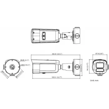 Hikvision Pro Series ar AcuSense DS-2CD2683G2-LIZS2U(2.8-12mm) Bullet IP drošības kamera āra telpām 3840 x 2160 pikseļi Griesti/Siena