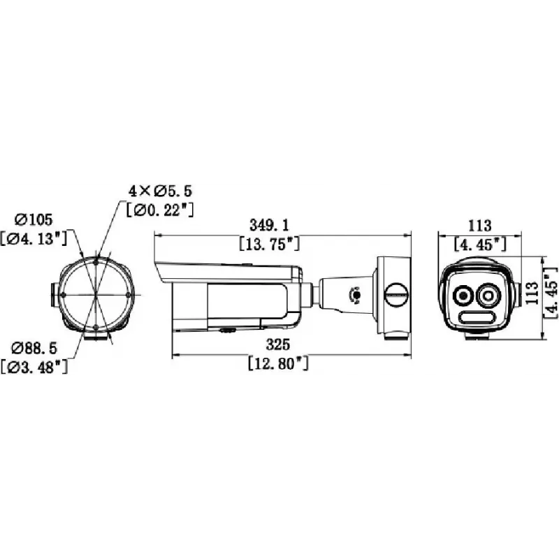 Hikvision HM-TD2618-10/G0/T1A Termālā un optiskā tīkla kamera