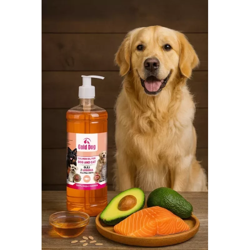 GDD Gold Dog Salmon Oil for Dogs and Cats - 1 L