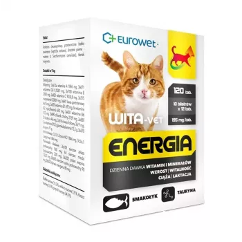 EWE EUROWET Wita-Vet Energia Multivitamīnu un minerālvielu papildbarība kaķiem - 120 tabletes