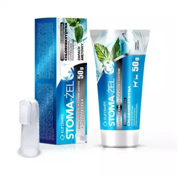 EWE EUROWET Stoma-Żel Mint Toothpaste and Toothbrush for Dogs and Cats 50 g