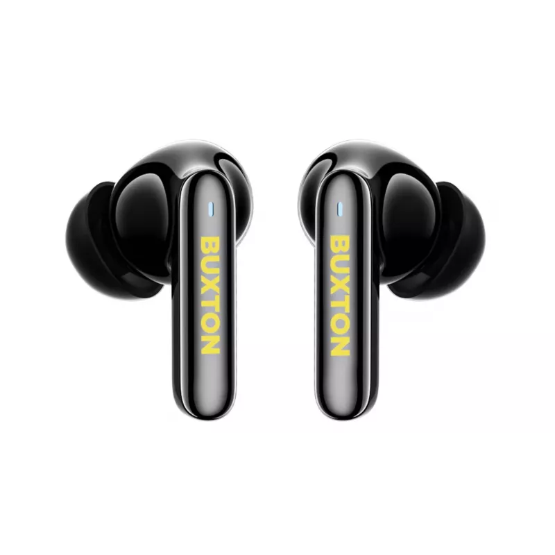 BXT Buxton BTW 7200 Black Tuya - Patiesi bezvadu austiņas ar uzlādes futrāli, Melnas, Bluetooth 5.2, IPX4, Skārienvadība, Tuya Smart lietotne