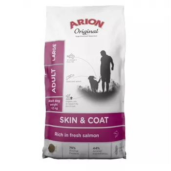 AIN ARION Original Skin & Coat Large Salmon - Sausā barība suņiem - 12kg