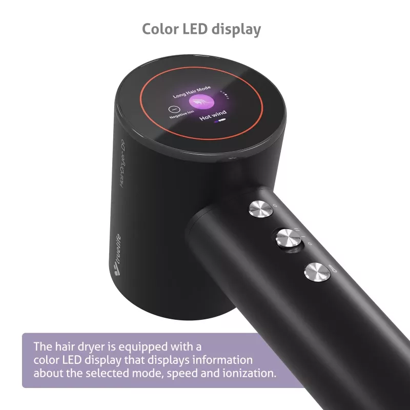 TLF TrueLife HairDryer D9 Fēns matiem 1600 W Melns