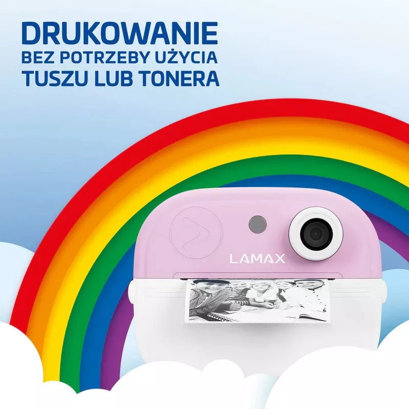 LAMAX InstaKid2 Play Bērnu digitālā kamera, Rozā, 2.0 inch IPS displejs, Full HD video, 48 Mpx foto, microSD