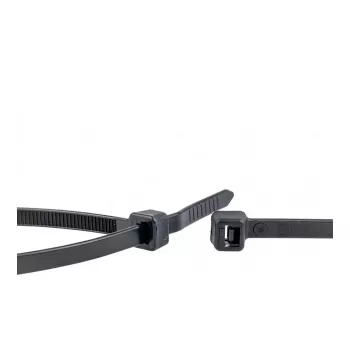 WKK Melna UV stabilizēta kabeļu saite 200x4.8mm 100 gab.