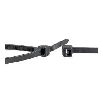 WKK Melna UV stabilizēta kabeļu saite 370x4.8mm 100 gab.