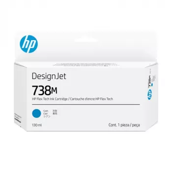 HP 738M 130 ml Cyan Original Ink Cartridge for DesignJet