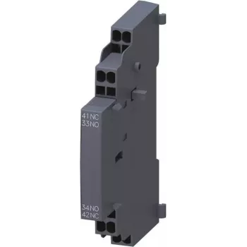 Siemens SIRIUS 3RV2 palīgslēdzis 3RV2901-2A, sānu montāžai, 2 NO + 2 NC kontakti, skrūvju spailes