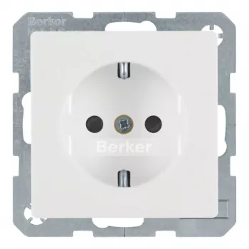Berker 47236089 SCHUKO kontaktligzda Berker Q.1 Polar White Velvet