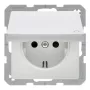 Berker 47516089 SCHUKO kontaktligzda ar eņģu vāku, polāri balts, samta