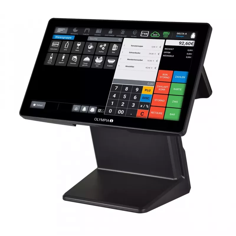 OLYMPIA T400K All-in-One 39.6 cm (15.6 collu) skārienekrāna POS terminālis melns