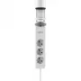 Olympia IOIO SL 3000 Desk Edge Power Strip White 3 Schuko Outlets 2 USB-A 1.5m Cable