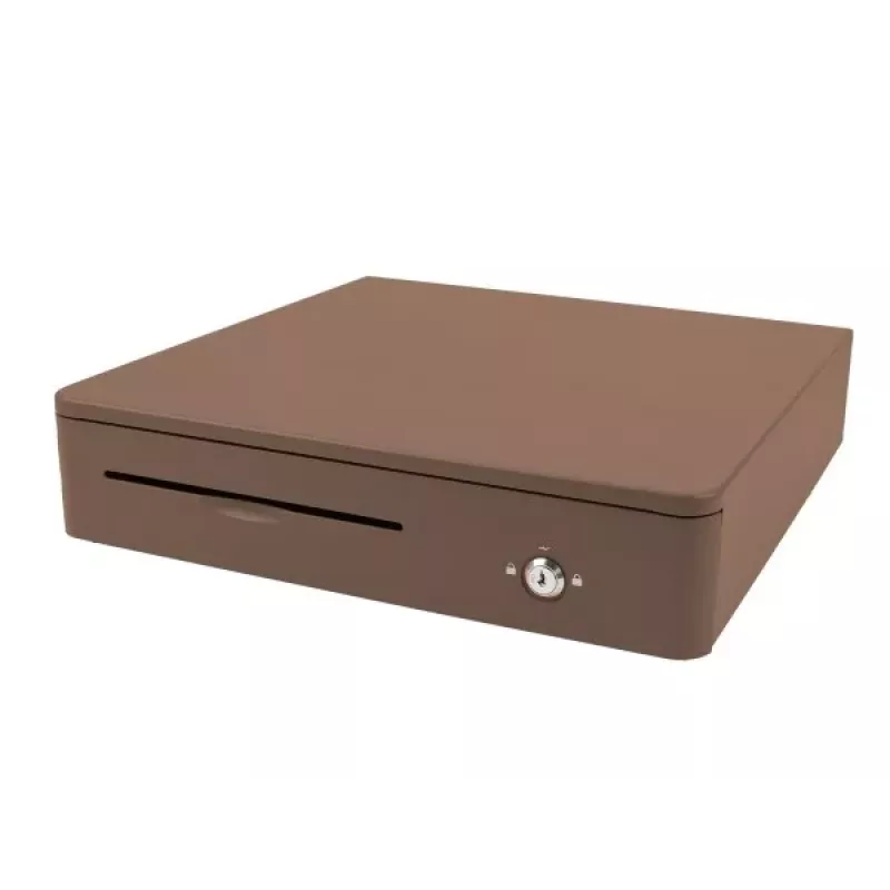 OLYMPIA M405 elektroniskā naudas kaste, melna, 4 banknošu/8 monētu nodalījumi, 24V, RJ11/RJ12, 1,5m kabelis