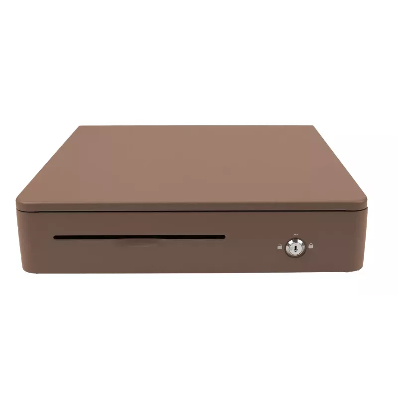 OLYMPIA M405 elektroniskā naudas kaste, melna, 4 banknošu/8 monētu nodalījumi, 24V, RJ11/RJ12, 1,5m kabelis
