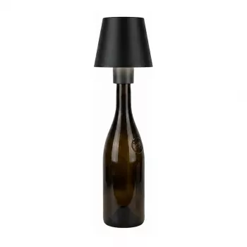 SYNERGY21 LED Galda Lampa Ar Uzlādējamu Bateriju Pudelēm - Āra IP54 - Skārienjutīgs Slēdzis Ar Aptumšošanu - Antracīts