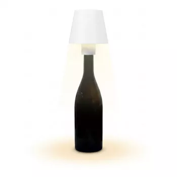 SYNERGY21 Synergy 21 LED galda lampa ar uzlādējamu bateriju pudelēm āra IP54 pieskāriena slēdzis regulējams balts