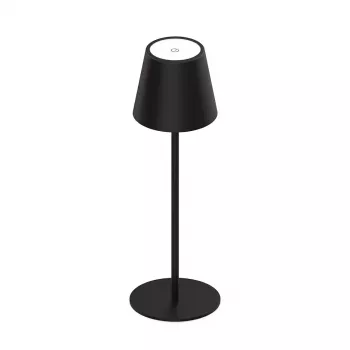 SYNERGY21 Synergy 21 LED galda lampa ar uzlādējamu bateriju - āra IP54 - skārienslēdzis ar regulējamu spilgtumu - melna