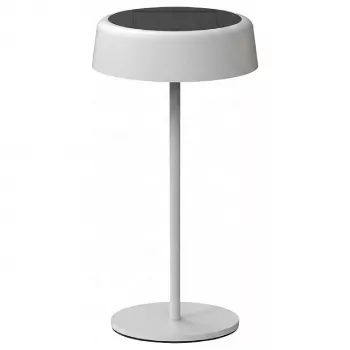 SYNERGY21 LED Galda Lampa SAULES/Atkārtoti Uzlādējams Akumulators, Āra IP54, Skārienjutīgs Slēdzis Ar Aptumšošanu, Balta (S21-LED-JT240020)