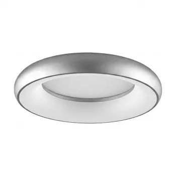SYNERGY21 LED Apaļie Griestu Gaismeklis Donut Silts Balts Sudrabs 35W