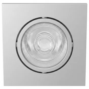 SYNERGY21 LED griestu padziļinātais prožektors Helios sudraba, kvadrātveida + grozāms, neitrāli balts