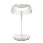 SYNERGY21 LED Galda Lampa SAULES/Baterija, Āra IP54, Skārienslēdzis Ar Regulējamu Spilgtumu, Caurspīdīgi Balta