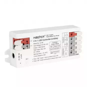 MIBOXER LED Kontrolieris E-Series 2in1 Vienkrāsains / Divu Baltu (CCT) 2.4GHz RF E2-RF