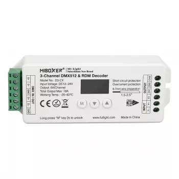 MIBOXER D5-CX LED DMX 5-kanālu kontrolieris DMX sērija