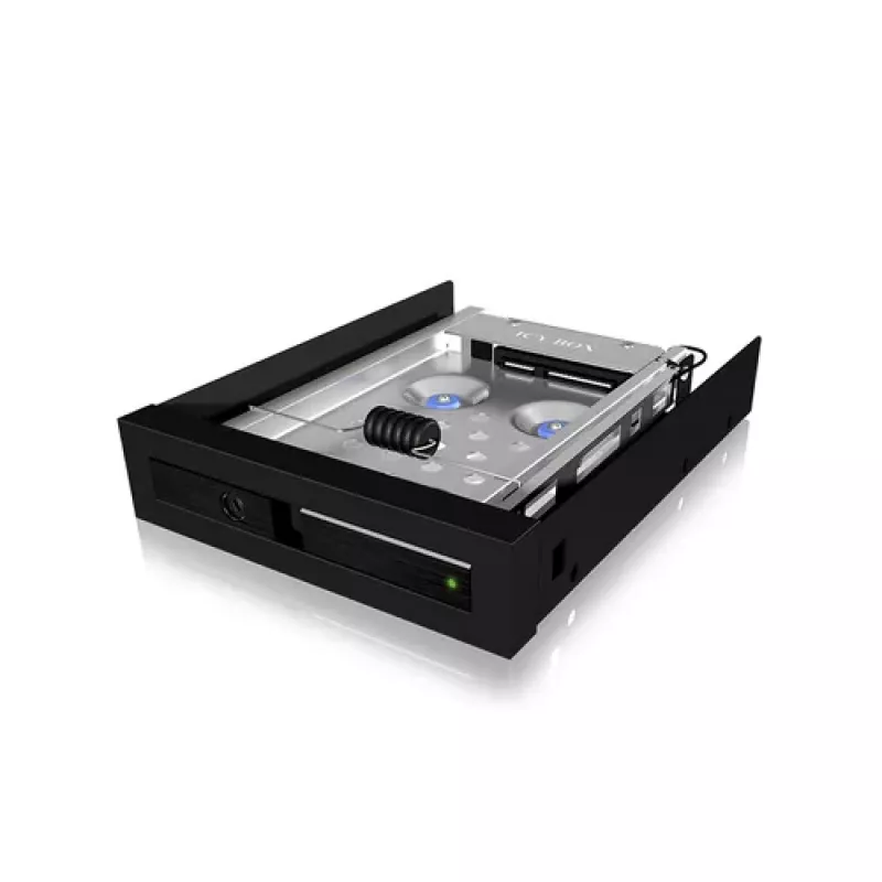 ICY BOX IB-2217ASTS Mobile Storage Rack - 2.5 inch (6.4 cm) uz 3.5 inch (8.9 cm) - Melns
