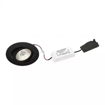 Brumberg Nivalis LED Iegremdējamais Prožektors 8W 3000K 650lm 230V AC Melns 68mm Izgriezums