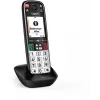 Gigaset EASY 500HX Analog/DECT fiksētā tālruņa klausule ar zvanītāja ID, melna, sudraba