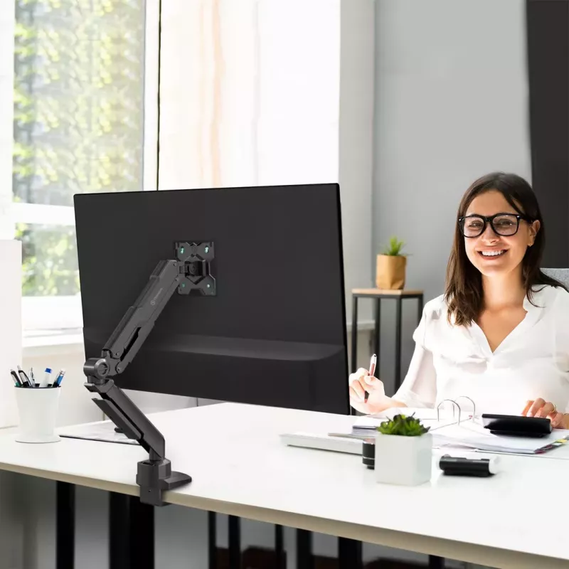 ONKRON G90-B Viena monitora galda stiprinājums 13-34 inch ekrāniem, līdz 10 kg, melns