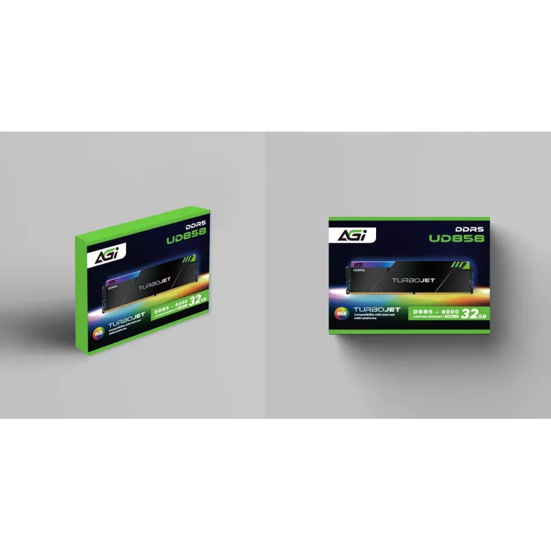 AGI TECHNOLOGY 32GB DDR5-6000MHz PC5-48000 CL32 divkanālu komplekts (2x16GB) galddatora atmiņa