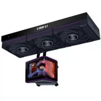Lian Li HydroShift II OLED Curved 360 UNI FAN P28 AiO ūdens dzesēšana, 360 mm, OLED displejs, P28 ventilatori - Melns