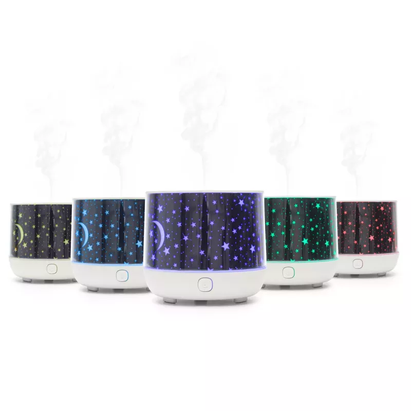 RIO DHNT-EU/1.4 Dream Time Ultrasonic Aroma Diffuser, Humidifier & Night Light, 120 ml, 7-Colour LED