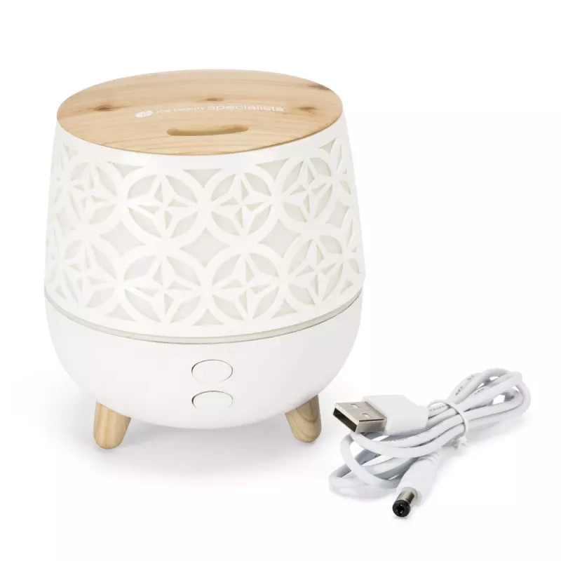 RIO DHTA-EU/1,2 TALIA Ultrasonic Aroma Oil Diffuser, 100ml, White with Wood Grain Base