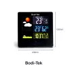 Bodi-Tek BT-HGWS-EU/1,2 Digitālā laika stacija ar bezvadu āra sensoru, LCD displeju, laika prognozi, mēness fāzi, modinātāju, fona apgaismojumu