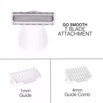 Rio SHTR-EU/1.3 Go Smooth 4-in-1 Sieviešu skuveklis un bikini trimeris, balts