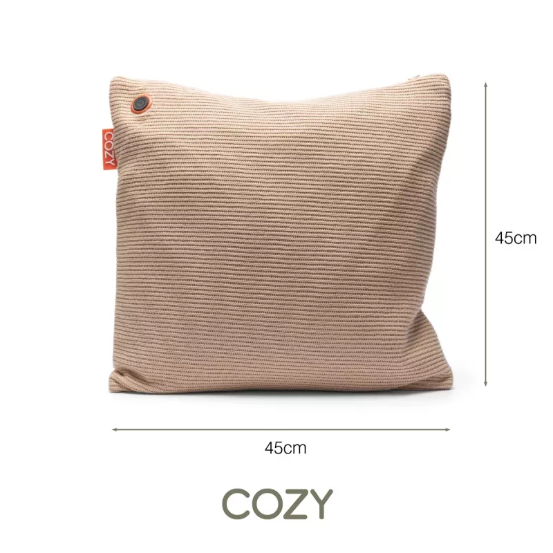 Bodi-Tek BT-CSHT2-K-BG-PB10 COZY Una Cushion Knitted & Power Bank 10000 mAh, Bēšs