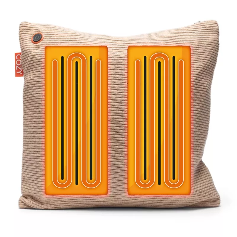 Bodi-Tek BT-CSHT2-K-BG-PB10 COZY Una Cushion Knitted & Power Bank 10000 mAh, Bēšs