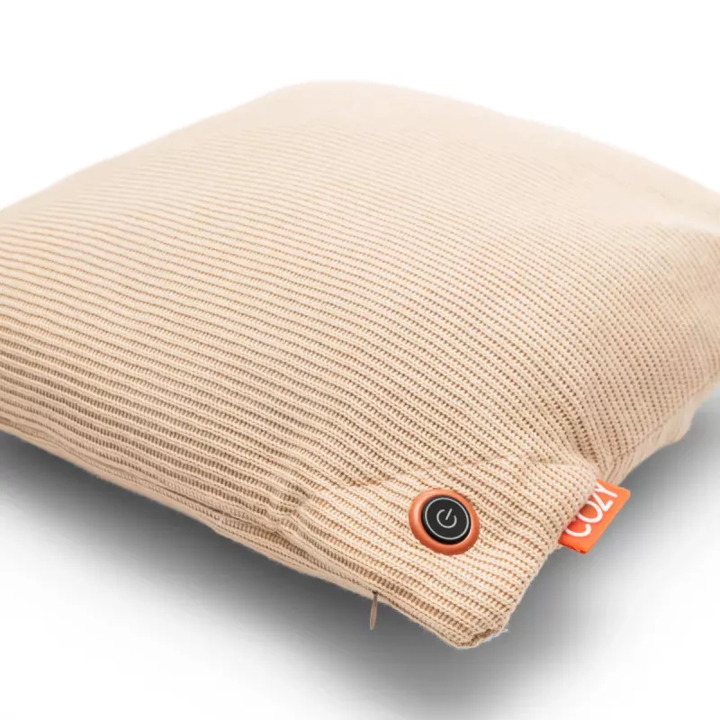 Bodi-Tek BT-CSHT2-K-BG-PB10 COZY Una Cushion Knitted & Power Bank 10000 mAh, Bēšs