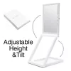 RIO MMAW-EU/1,0 Home and Away Dressing Table Make Up Mirror - Divpusējs LED apgaismojums, 1x/5x palielinājums, salokāms, balts