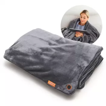Bodi-Tek BT-BLHT-EU/1.0 COZY Snuggle Blanket Apsildāma sega 130 x 160 cm, Pelēka